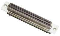 MH Connectors MH105 37 Way Straight 2.77 mm Pitch Cable D-Sub Connector