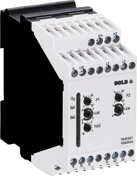 Dold Monitoring Relay, 3 Phase, SPDT, DIN Rail, 100mA to 12A, 24 V dc, 230V ac