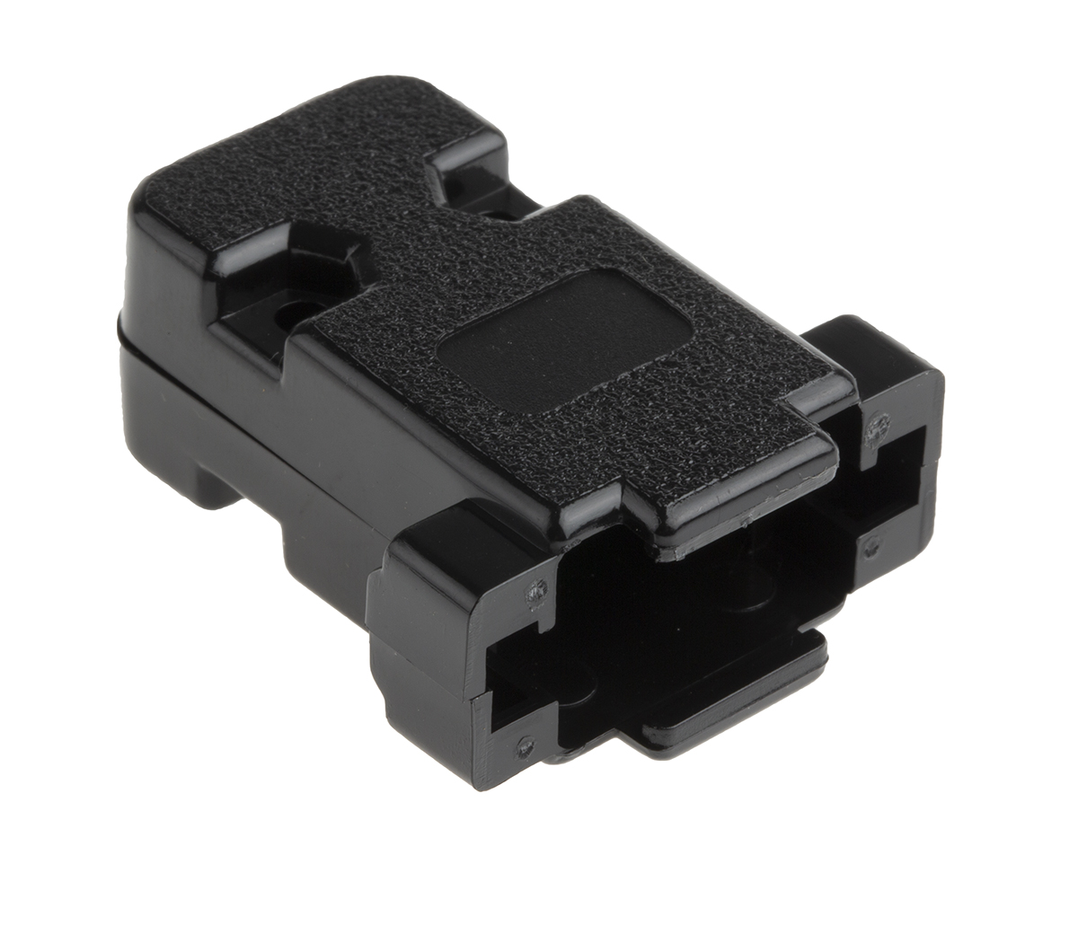 mhccov-9sc-bk MH Connectors MHCCOV Series ABS Straight D-Sub Backshell, 9 Way Strain Relief