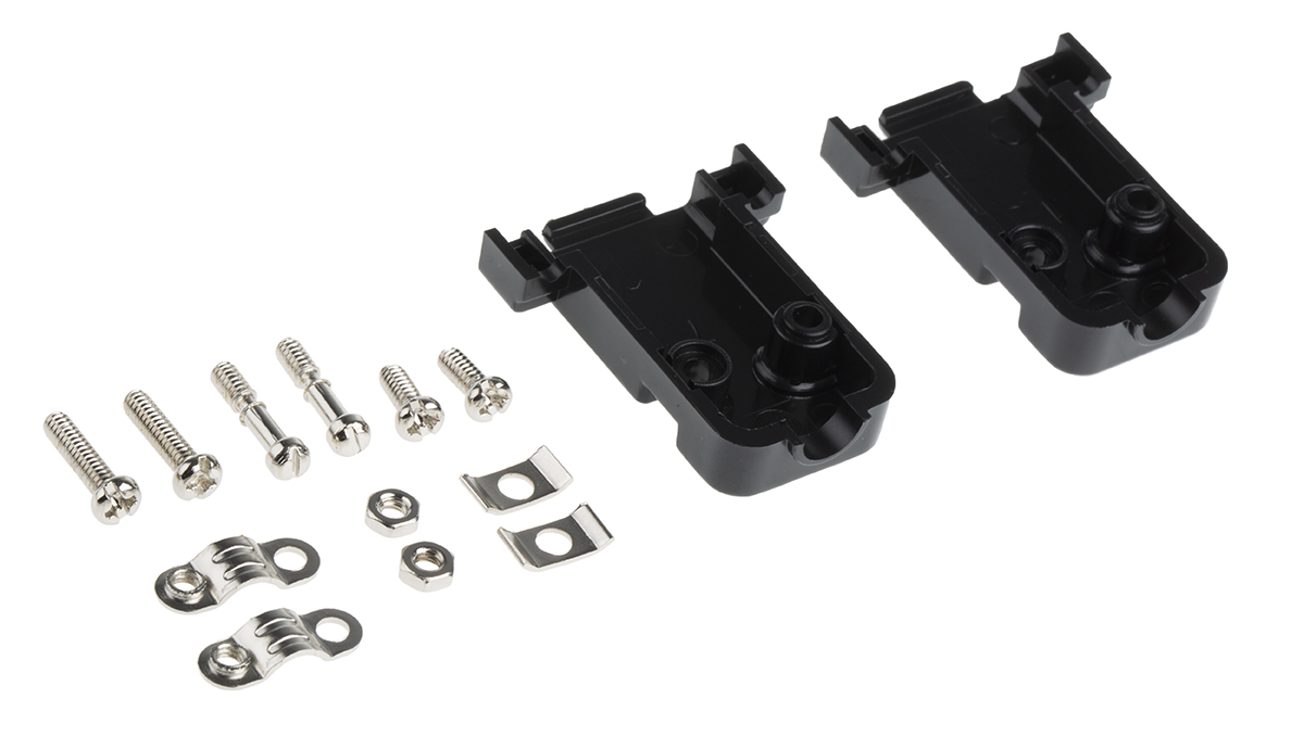 mhccov-9sc-bk MH Connectors MHCCOV Series ABS Straight D-Sub Backshell, 9 Way Strain Relief