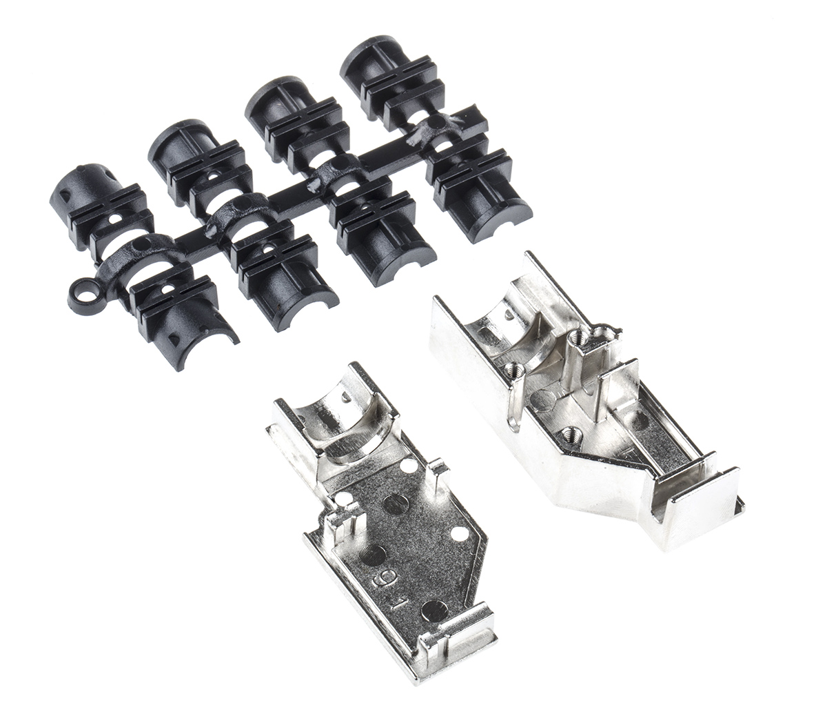 MH Connectors MHDCMR Series Zinc Right Angle D-Sub Backshell, 9 Way Strain Relief