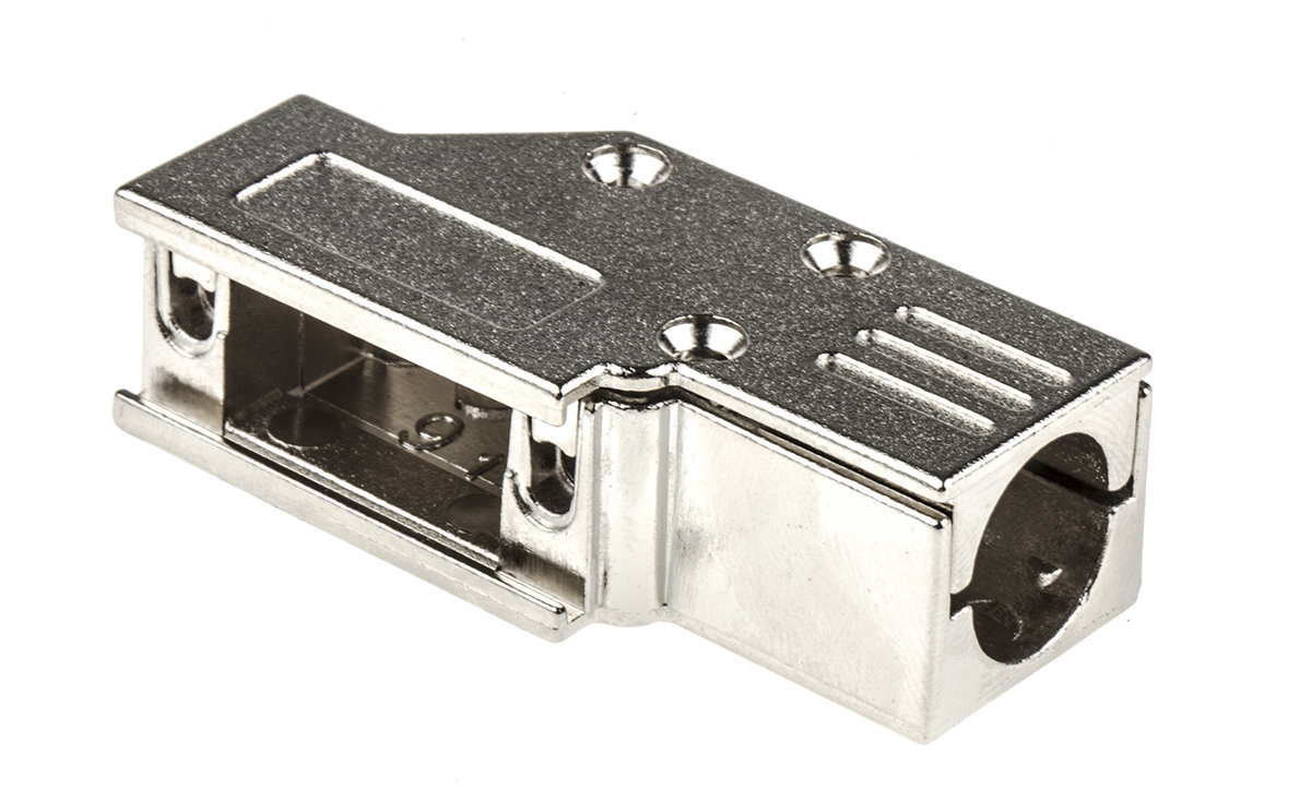 mhdcmr09-k MH Connectors MHDCMR Series Zinc Right Angle D-Sub Backshell, 9 Way Strain Relief
