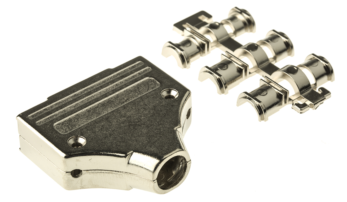 MH Connectors MHDM Series Zinc Straight D-Sub Backshell, 25 Way Strain Relief