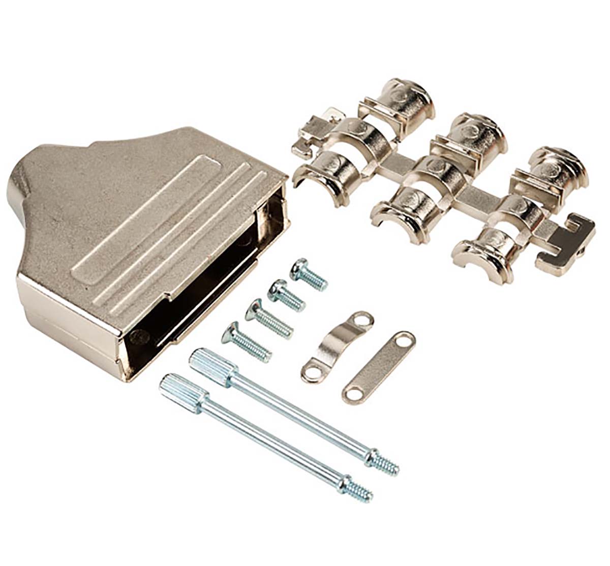 mhdm25-k MH Connectors MHDM Series Zinc Straight D-Sub Backshell, 25 Way Strain Relief