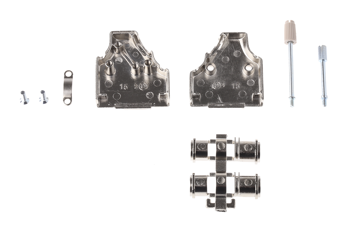 MH Connectors MHDM35 Series Zinc Angled D-Sub Backshell, 15 Way Strain Relief