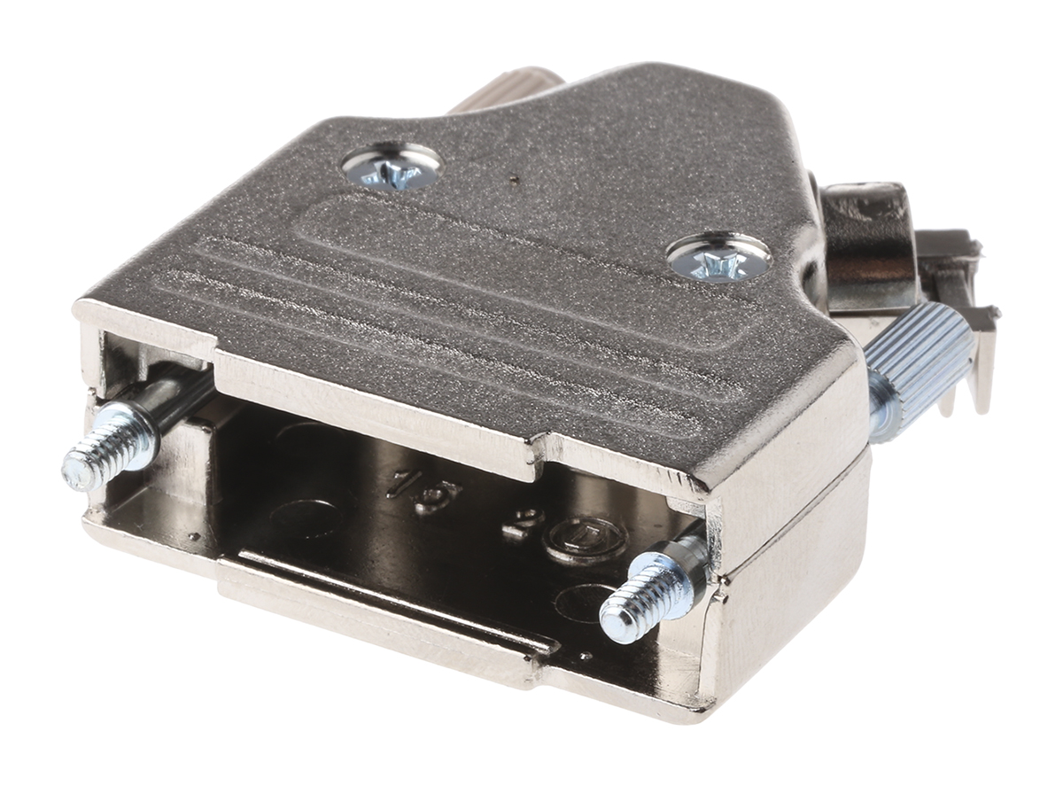 mhdm35-15-k MH Connectors MHDM35 Series Zinc Angled D-Sub Backshell, 15 Way Strain Relief