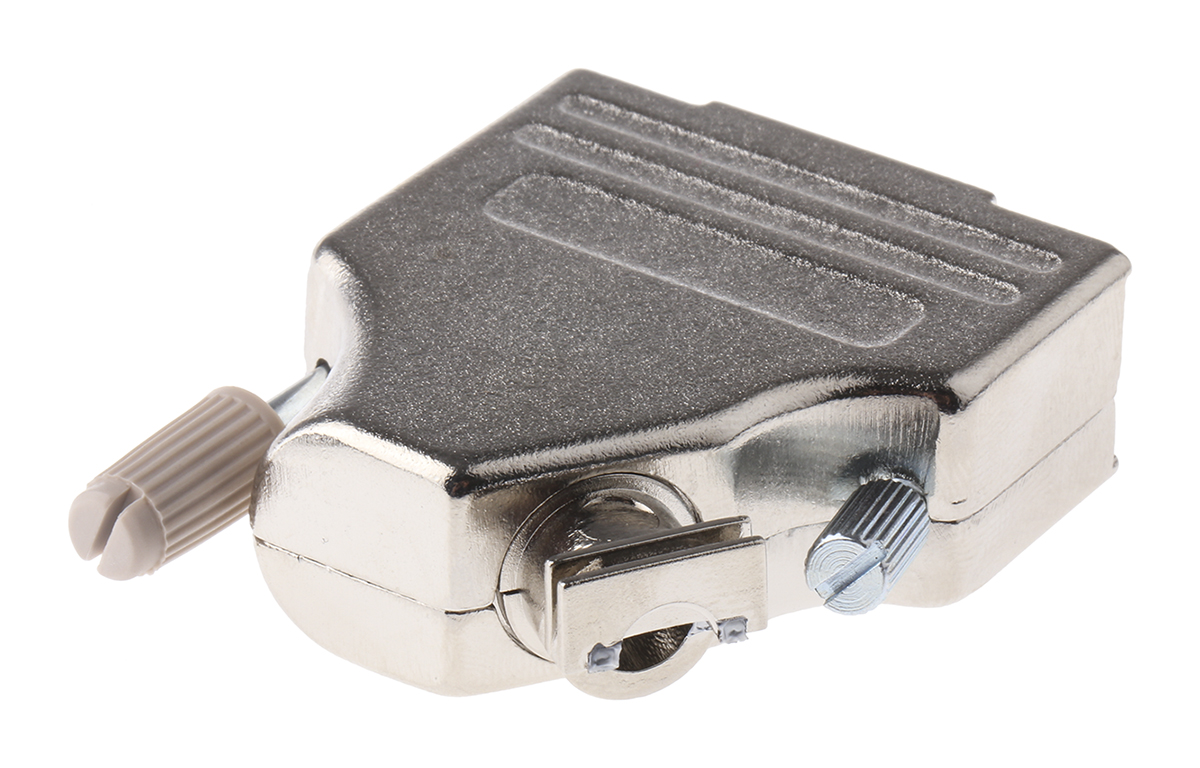 mhdm35-15-k MH Connectors MHDM35 Series Zinc Angled D-Sub Backshell, 15 Way Strain Relief