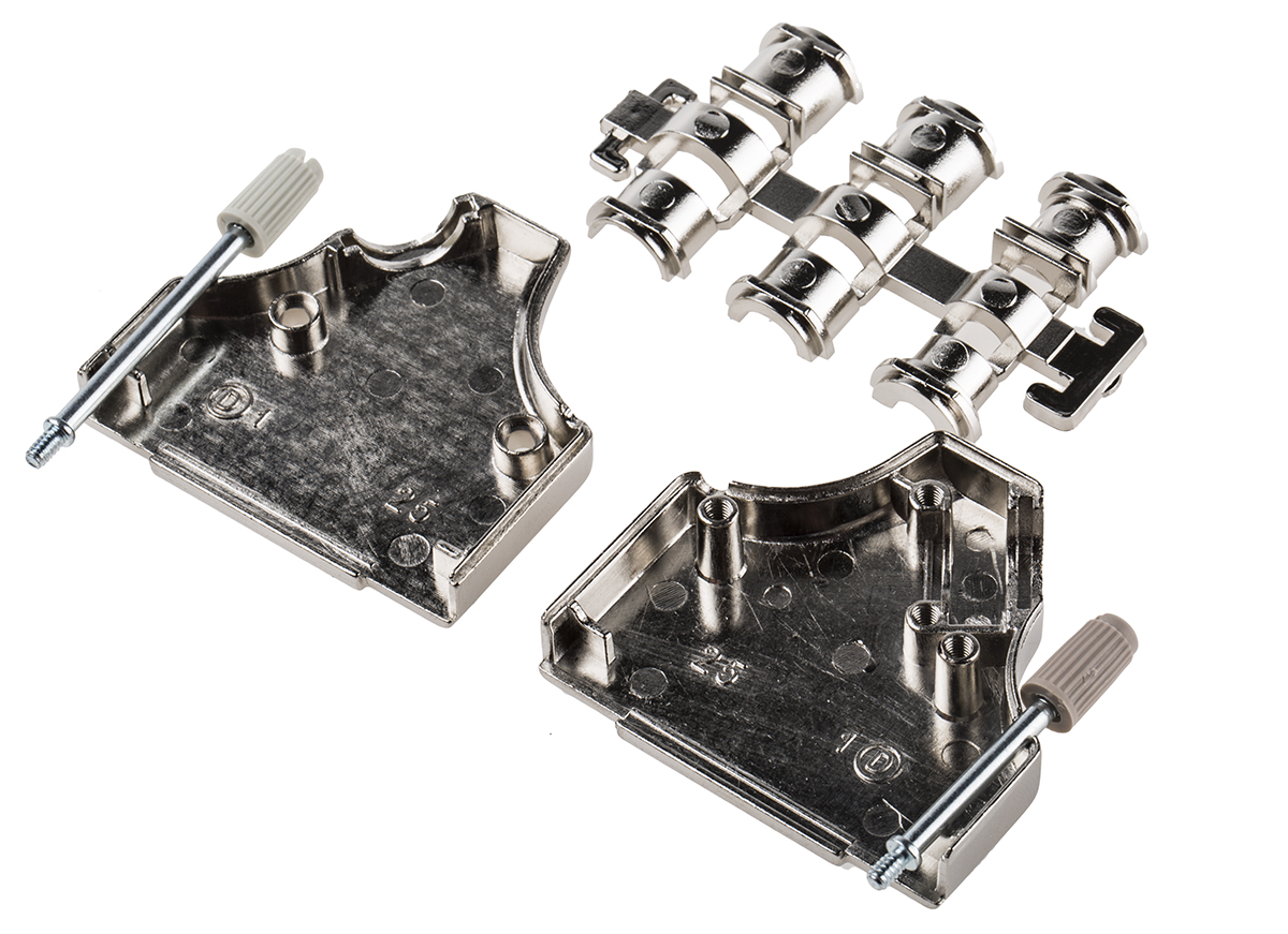MH Connectors MHDM35 Series Zinc Angled D-Sub Backshell, 25 Way Strain Relief