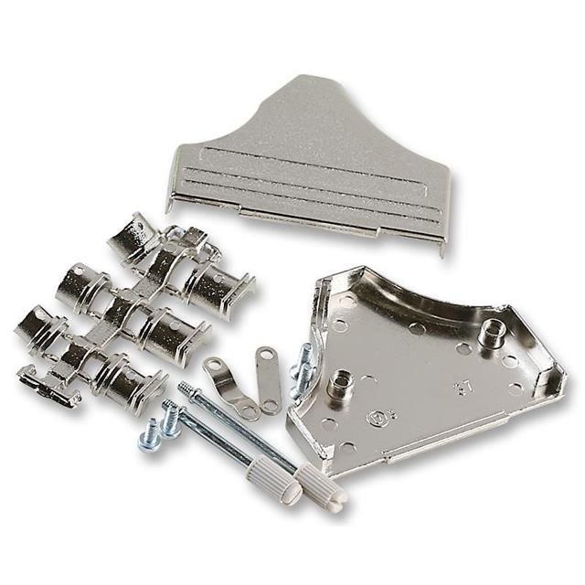 MH Connectors MHDM35 Series Zinc Angled D-Sub Backshell, 37 Way Strain Relief