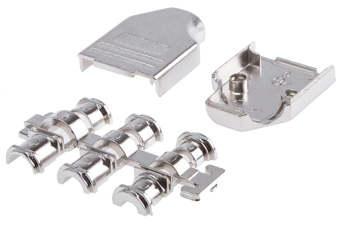 MH Connectors MHDM35 Series Zinc Angled D-Sub Backshell, 9 Way Strain Relief