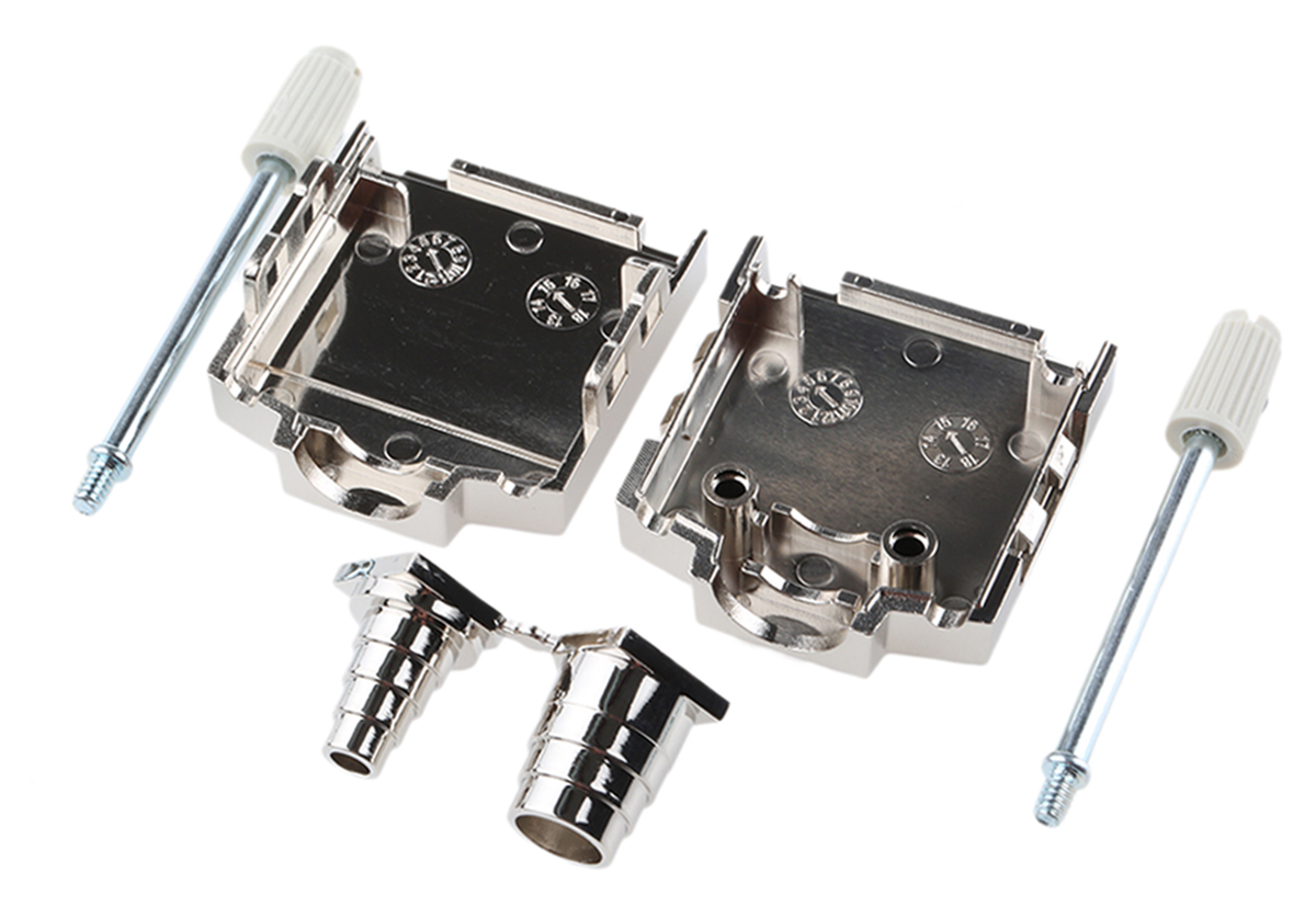 MH Connectors MHDPPK-T/M Series ABS Straight D-Sub Backshell, 9 Way Strain Relief