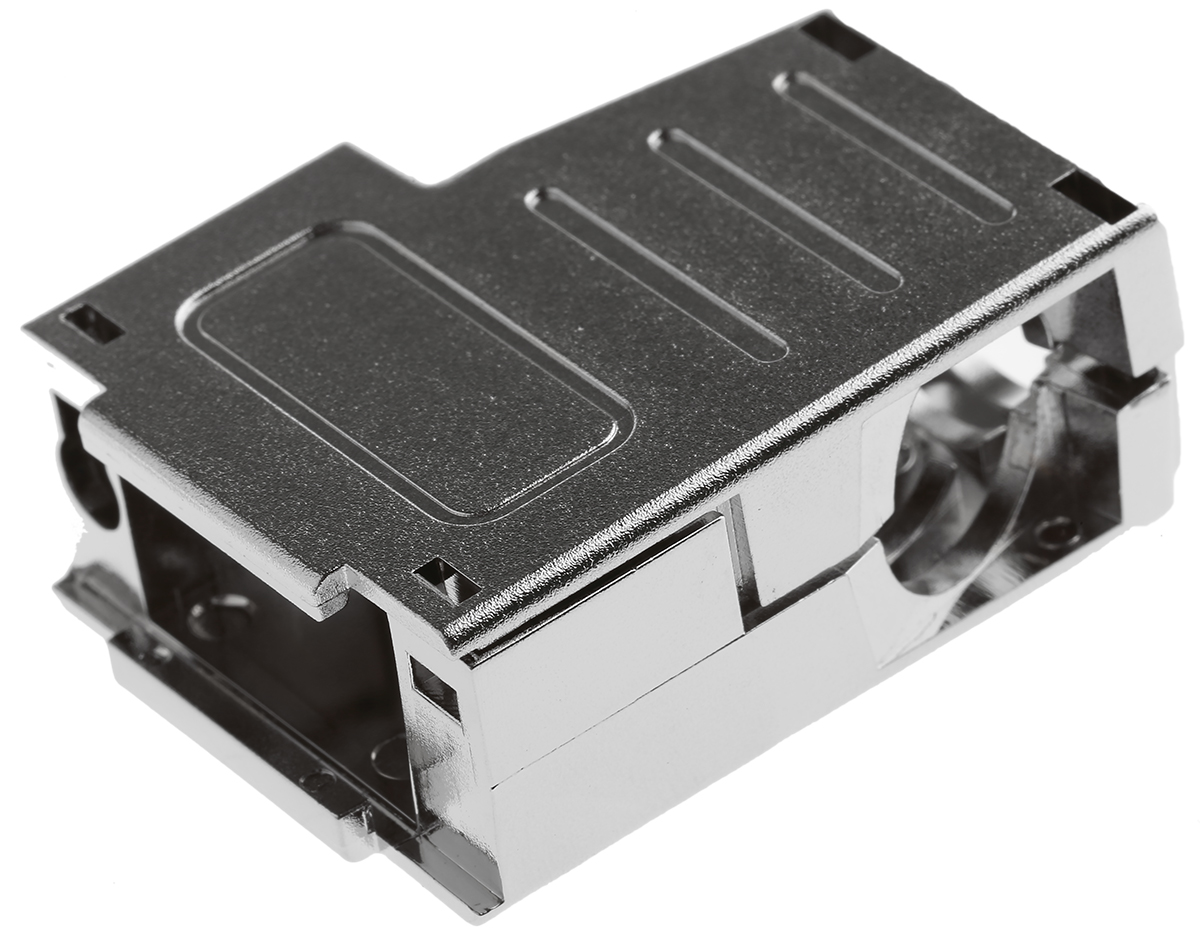 MH Connectors MHDSSK-T/M Series ABS Angled, Straight D-Sub Backshell, 9 Way Strain Relief