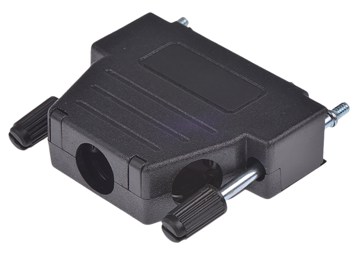 mhdssk-p-25-l-k MH Connectors MHDSSK-T/P Series ABS Angled, Straight D-Sub Backshell, 25 Way Strain Relief