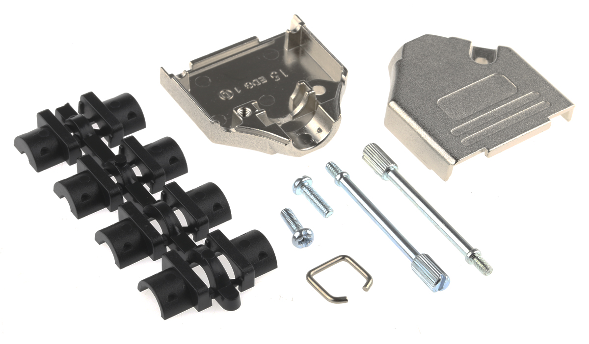 MH Connectors MHDTZK Series Zinc Straight D-Sub Backshell, 15 Way Strain Relief