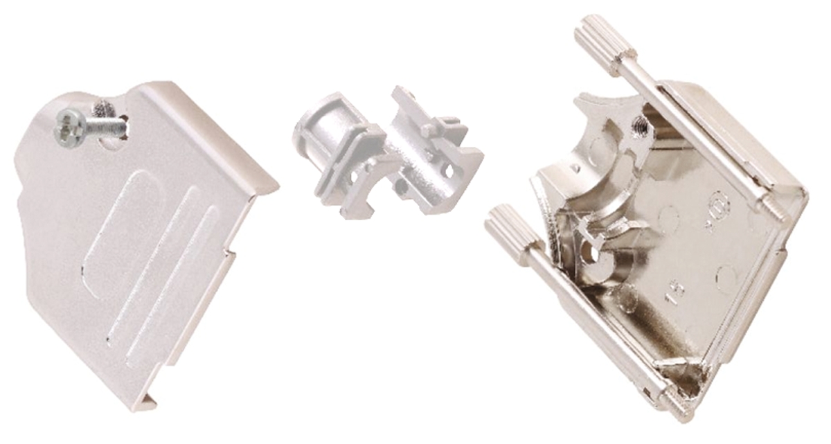 MH Connectors MHDTZK-RA Series Zinc Straight D-Sub Backshell, 15 Way Strain Relief