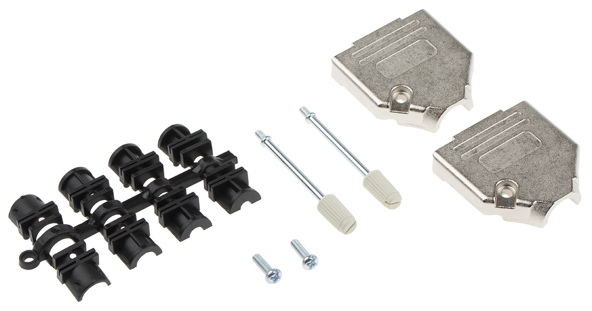 mhdtzk15-ra-pc-k MH Connectors MHDTZK-RA Series Zinc Straight D-Sub Backshell, 15 Way Strain Relief