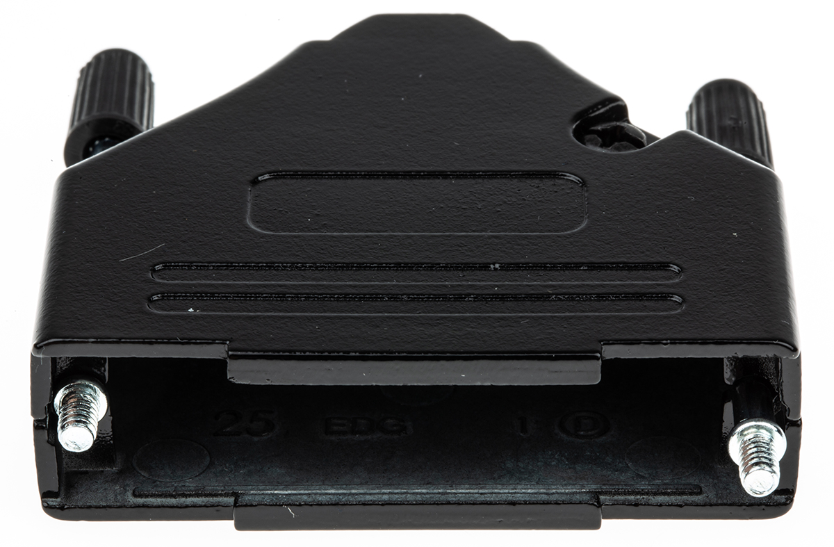 mhdtzk25-bk-ra-pc-bk-k MH Connectors MHDTZK-BK Series Zinc Straight D-Sub Backshell, 25 Way Strain Relief