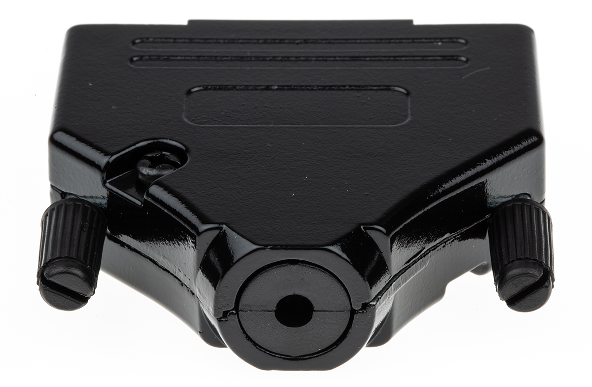 mhdtzk25-bk-ra-pc-bk-k MH Connectors MHDTZK-BK Series Zinc Straight D-Sub Backshell, 25 Way Strain Relief