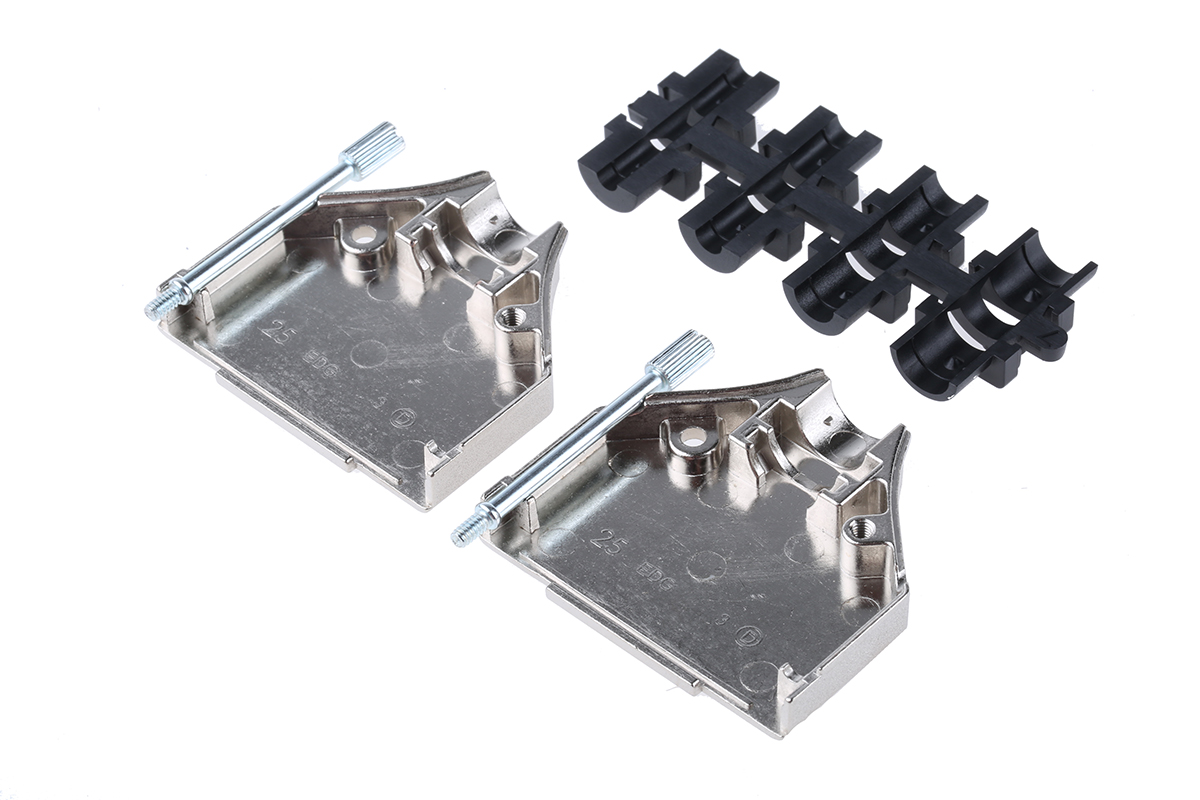 MH Connectors MHDTZK Series Zinc Straight D-Sub Backshell, 25 Way Strain Relief