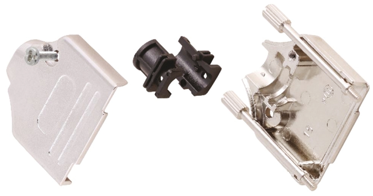 MH Connectors MHDTZK-RA Series Zinc Straight D-Sub Backshell, 25 Way Strain Relief