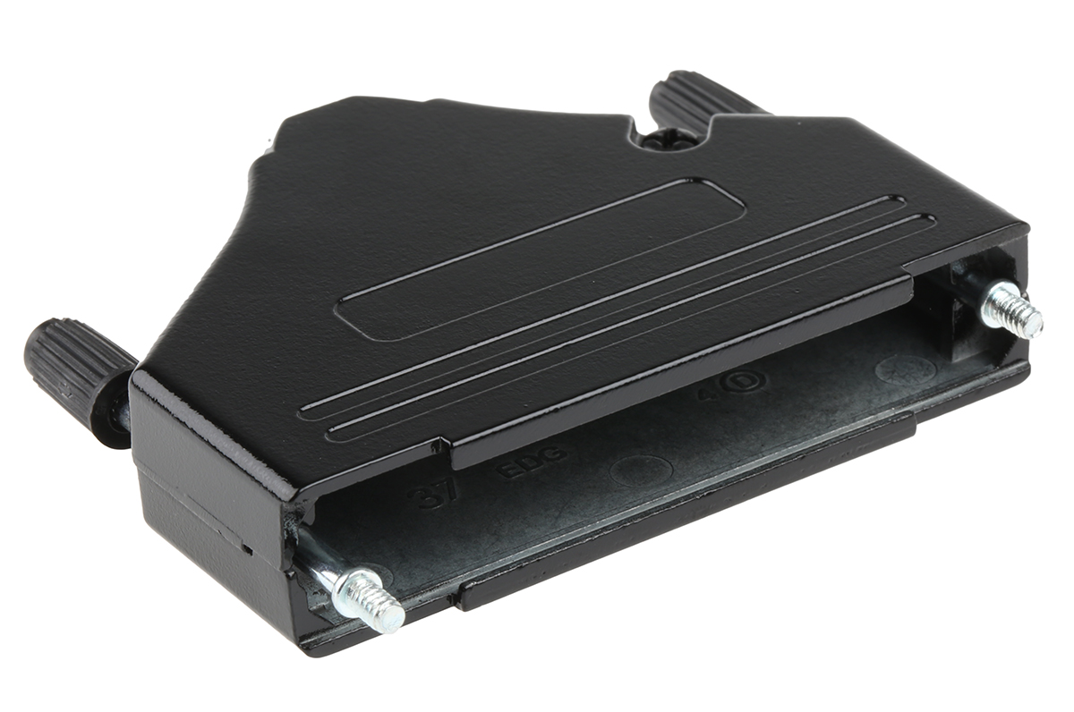 mhdtzk37-bk-ra-pc-bk-k MH Connectors MHDTZK-BK Series Zinc Straight D-Sub Backshell, 37 Way Strain Relief