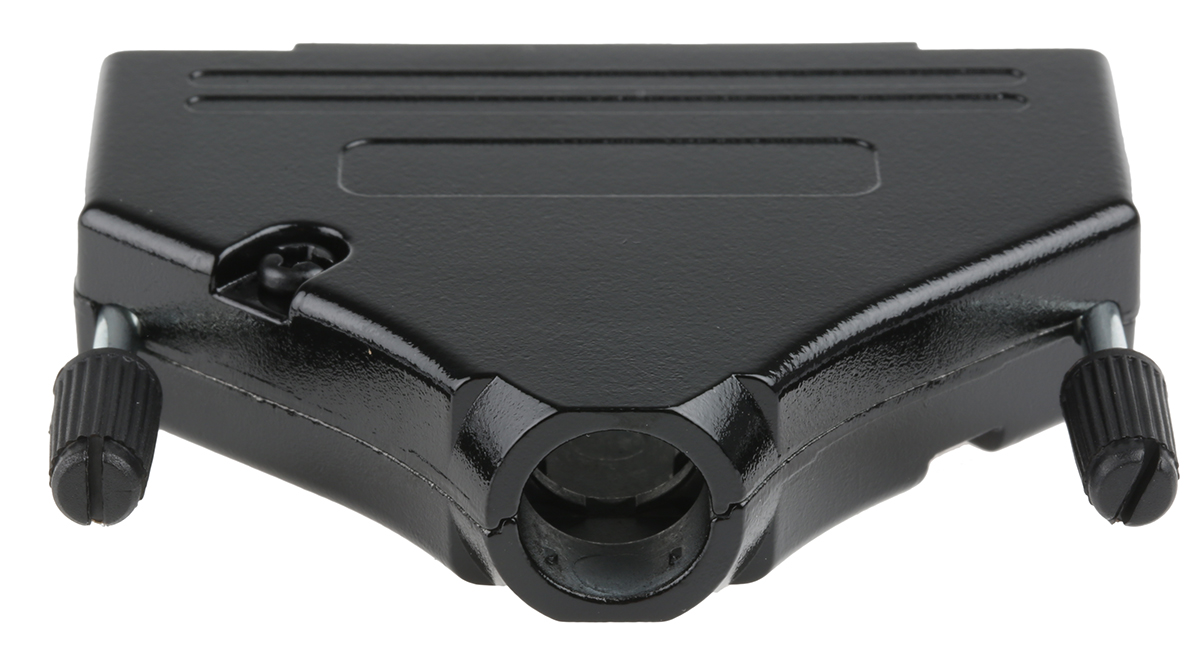 mhdtzk37-bk-ra-pc-bk-k MH Connectors MHDTZK-BK Series Zinc Straight D-Sub Backshell, 37 Way Strain Relief