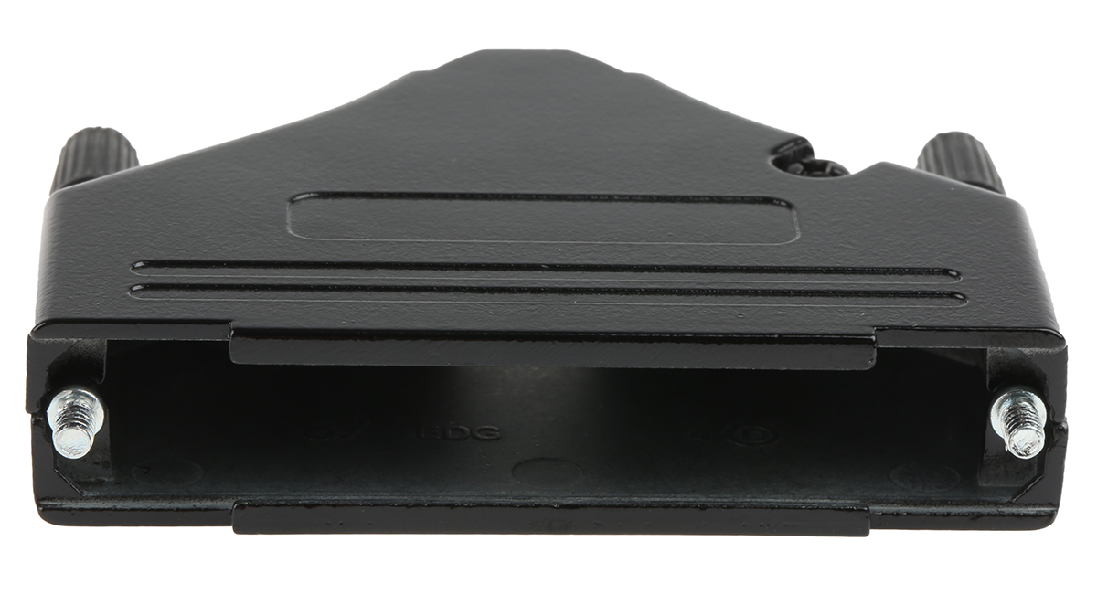 mhdtzk37-bk-ra-pc-bk-k MH Connectors MHDTZK-BK Series Zinc Straight D-Sub Backshell, 37 Way Strain Relief