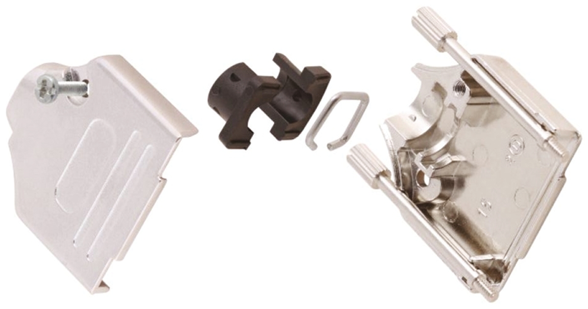 MH Connectors MHDTZK Series Zinc Straight D-Sub Backshell, 37 Way Strain Relief