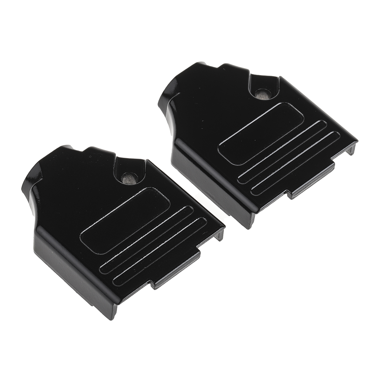 mhdtzk9-bk-ra-pc-bk-k MH Connectors MHDTZK-BK Series Zinc Straight D-Sub Backshell, 9 Way Strain Relief