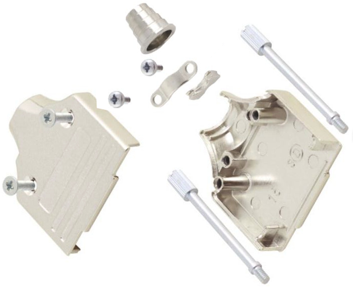 MH Connectors MHEE Series Zinc Straight D-Sub Backshell, 15 Way Strain Relief