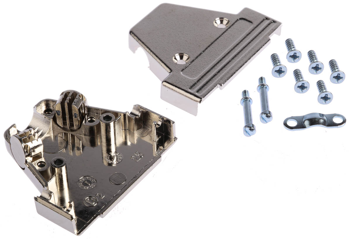 MH Connectors MHTRI-M Series ABS Angled, Straight D-Sub Backshell, 25 Way Strain Relief