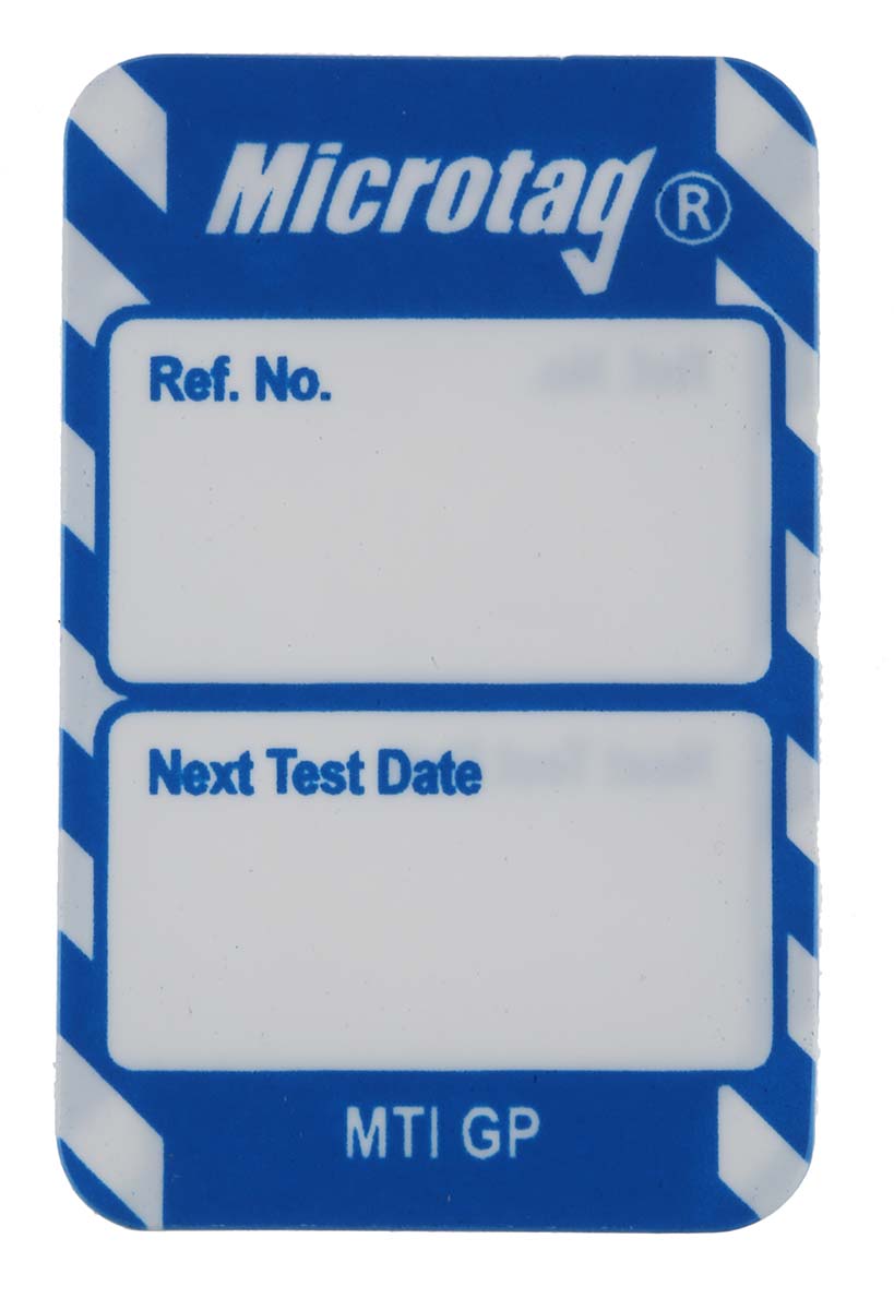 Brady White on Blue Safety Inspection Tag, English Language, 20 Per Pack per Pack
