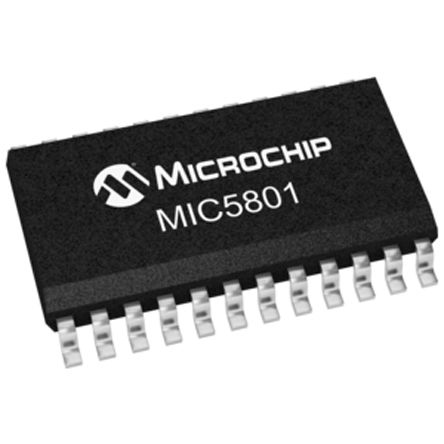 Microchip MIC5801YWM 8-Bit Latch, Transparent, CMOS, 24-Pin SOIC