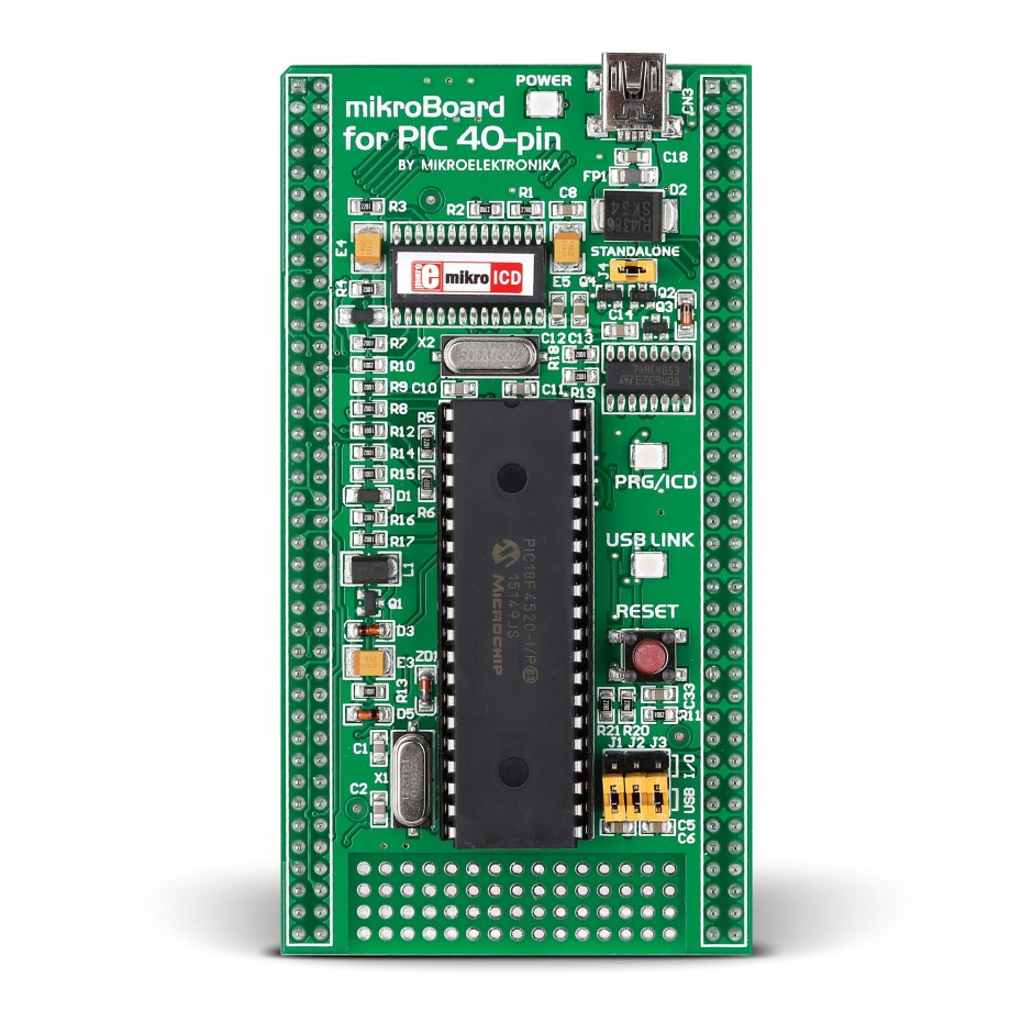 Brand-Rex mikroBoard for PIC 40-Pin with PIC18F4520 USB Board MIKROE-1029