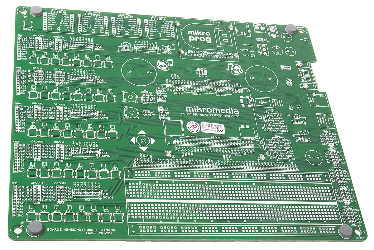 mikroe-1189 MikroElektronika MIKROE-1189 Mikromedia Workstation 2.8 in TFT Development Kit With PIC24 and PIC32, dsPIC33, PIC18FJ
