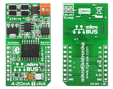 MikroElektronika MIKROE-1296 4-20mA T Click Add On Board Signal Conversion Development Tool