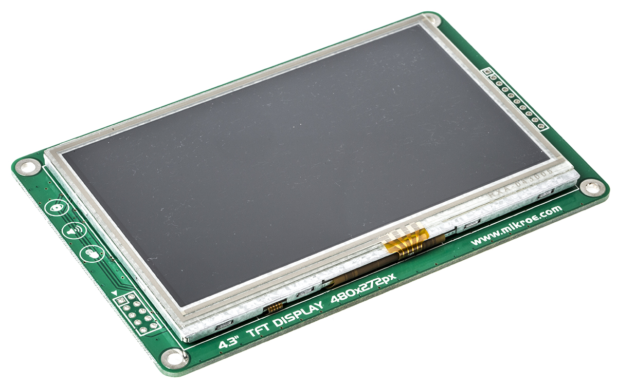 MikroElektronika MIKROE-1429 ConnectEVE FT800 4.3 in TFT Colour Display Module With HX8257A for Breadboard (PROTO)