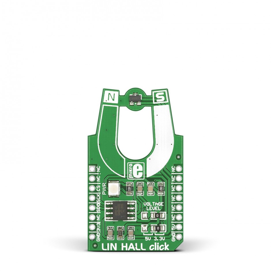 MikroElektronika LIN HALL Click Magnetic Switch Module for MCP3201, MLX90242
