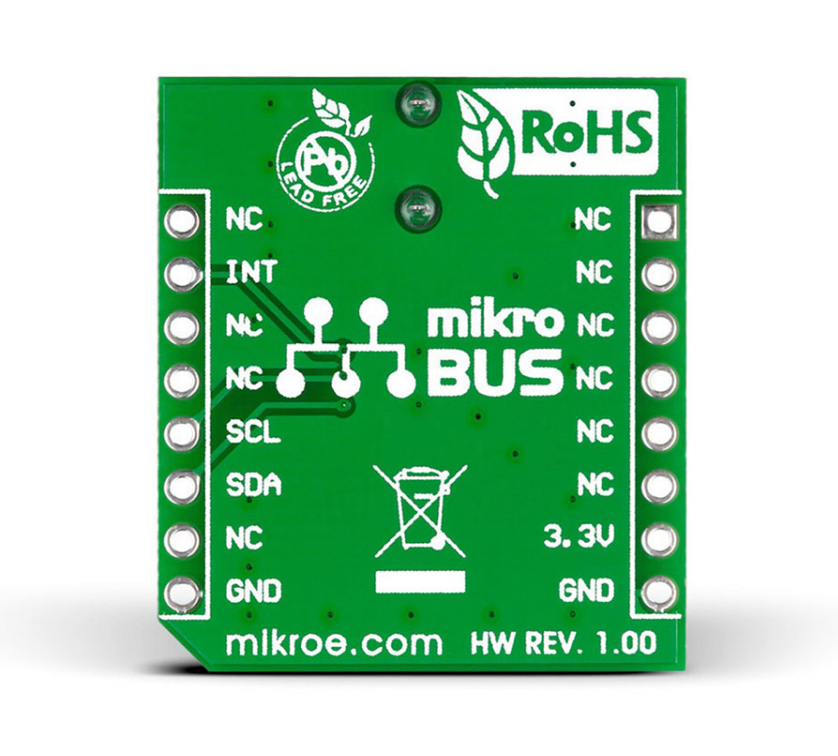 mikroe-1839 MikroElektronika MIKROE-1839 RTC3 Real Time Clock MikroBus Click Board for BQ32000 for Target Board Microcontroller,