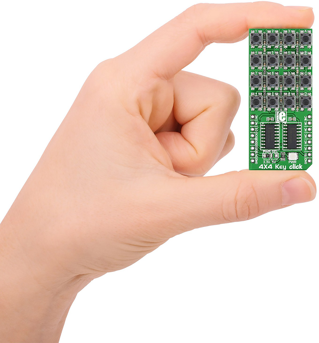 mikroe-1889 MikroElektronika 4 x 4 Key Keypad MikroBus Click Board