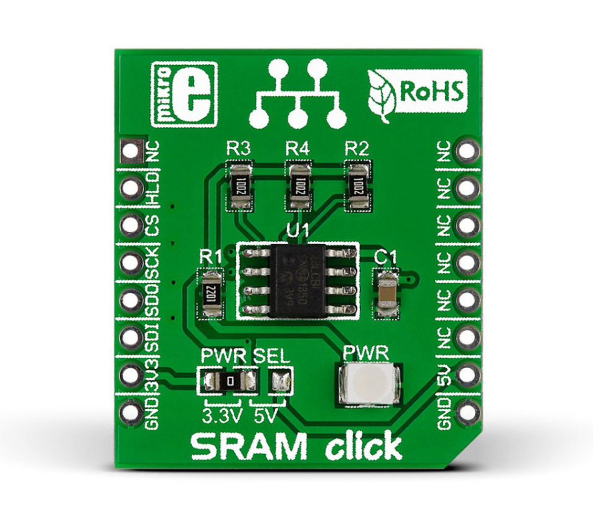 MikroElektronika MIKROE-1902 SRAM Click, SRAM Development Board for 23LC1024 for MikroBus