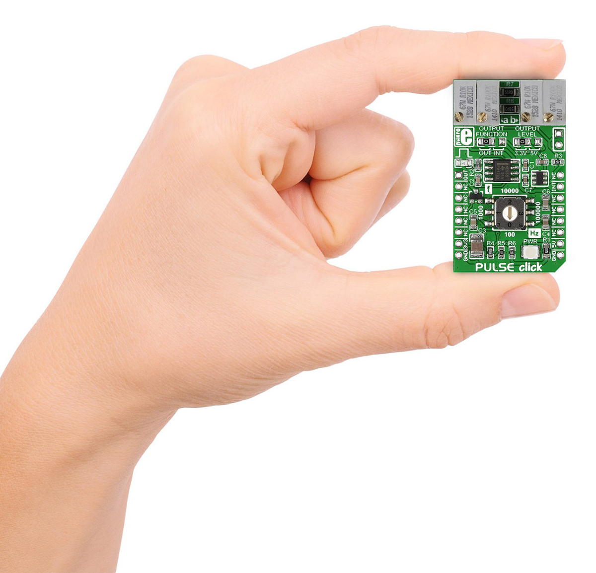 mikroe-2032 MikroElektronika MIKROE-2032 Pulse Generator MikroBus Click Board for NE555 for mikroBUS Socket