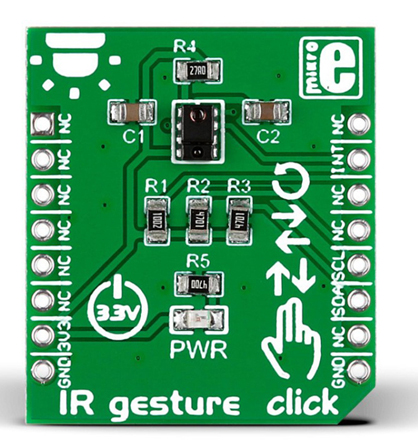 MikroElektronika IR Gesture Gesture Tracking MikroBus Click Board for 74HC32