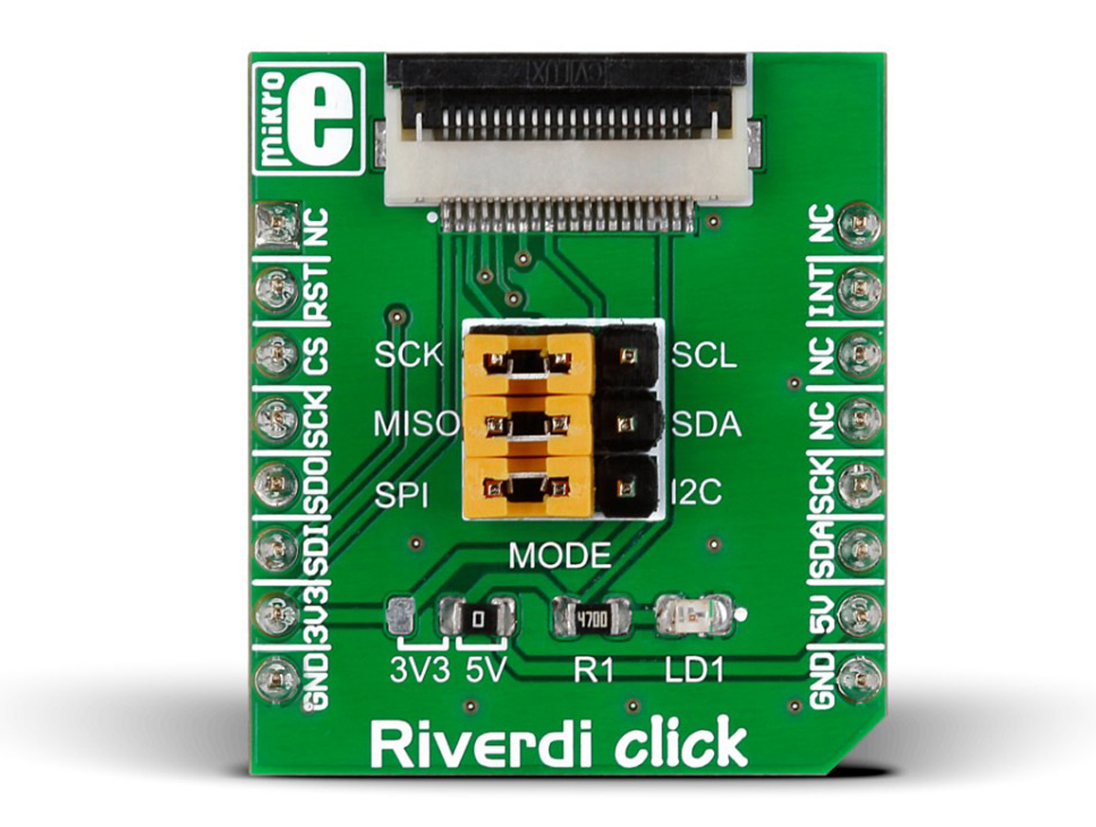 MikroElektronika MIKROE-2100 Riverdi Click LCD Add On Board With zif20, FT8xx for MikroBus