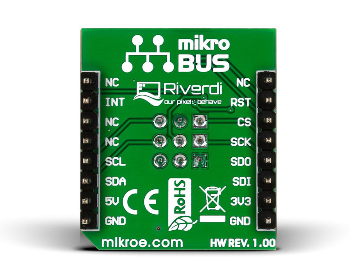 mikroe-2100 MikroElektronika MIKROE-2100 Riverdi Click LCD Add On Board With zif20, FT8xx for MikroBus