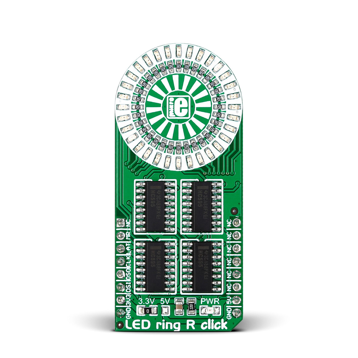 MikroElektronika MIKROE-2153 LED Ring R Click LED Matrix Display Add On Board With 74HC595