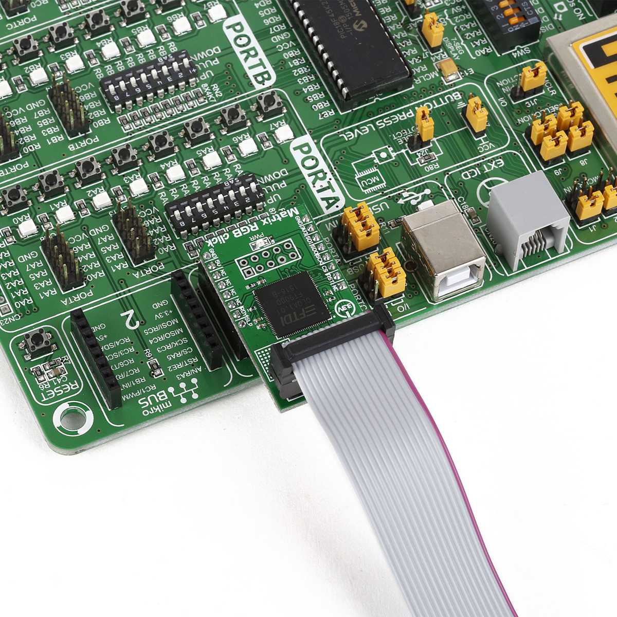 mikroe-2239 MikroElektronika MIKROE-2239 Matrix RGB Click Development Board for FT900 for MikroBus