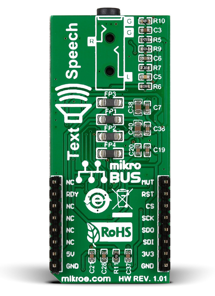 mikroe-2253 MikroElektronika MIKROE-2253 Text to Speech Click Development Board Development Board