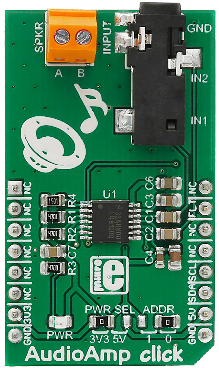 MikroElektronika MIKROE-2368 AudioAmp Click Audio Amplifier Development Board for MikroBus