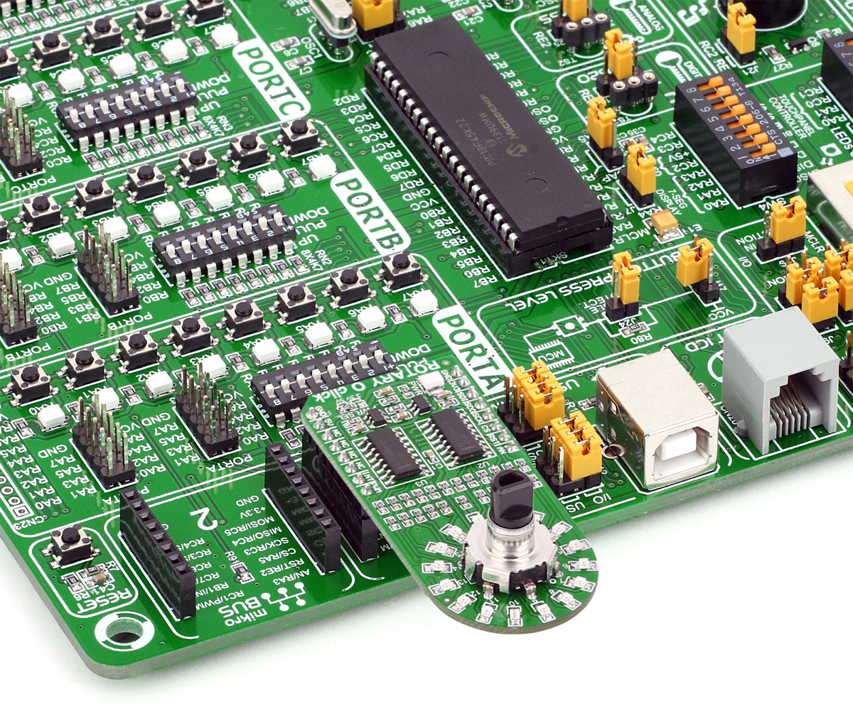 mikroe-2380 MikroElektronika Rotary O Control Knob MikroBus Click Board
